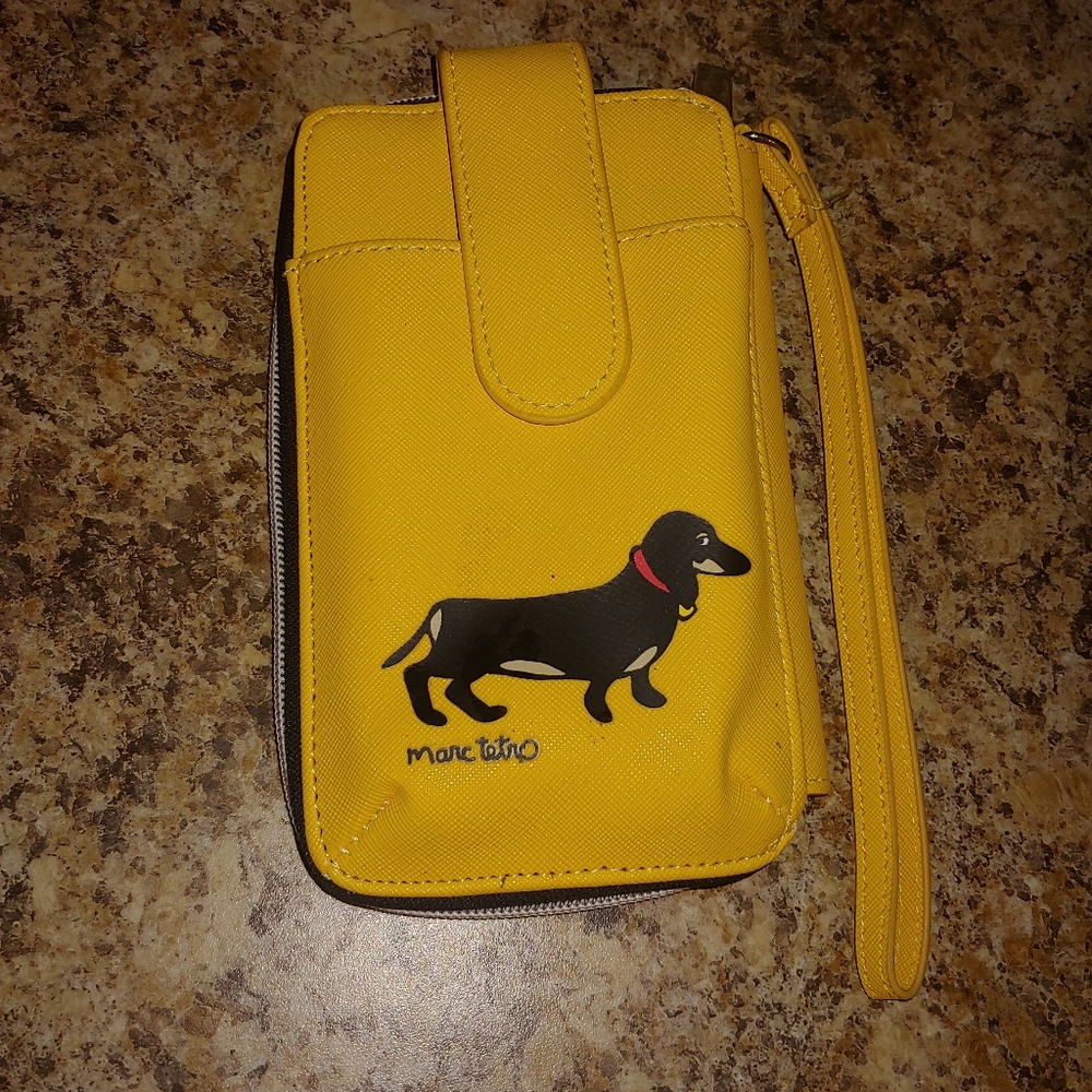 Cute Marc Tetro Puppy Dog Wristlet Wallet Bag